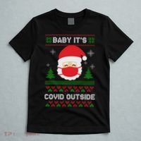 Baby It's COVID Outside Ugly Christmas Sweater T-Shirt thumb 5