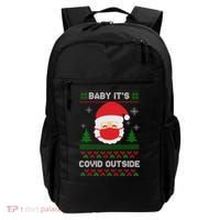 Baby It's COVID Outside Ugly Christmas Sweater Backpack thumb 0