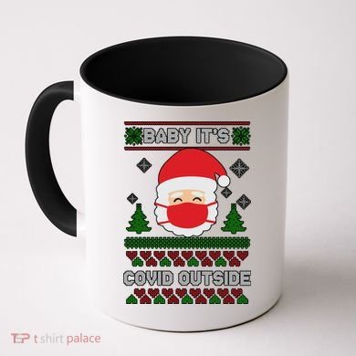 Baby It's COVID Outside Ugly Christmas Sweater Coffee Mug