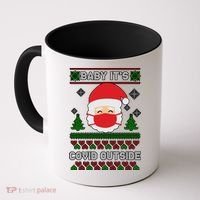 Baby It's COVID Outside Ugly Christmas Sweater Coffee Mug thumb 0