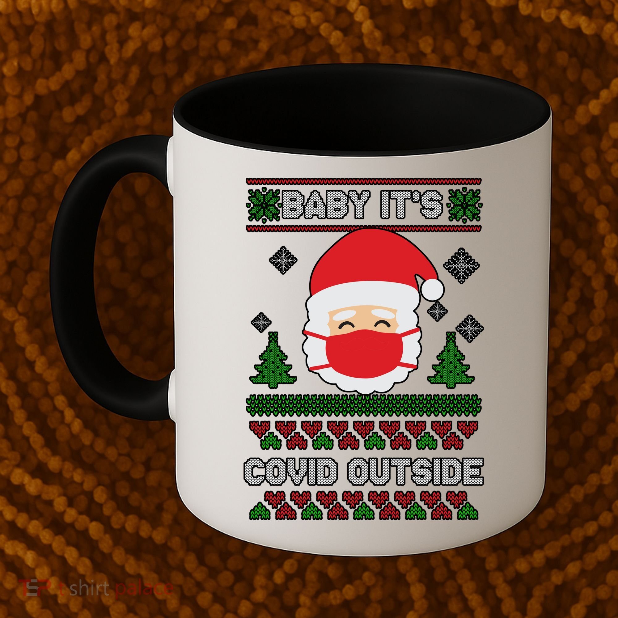 Baby It's COVID Outside Ugly Christmas Sweater Coffee Mug