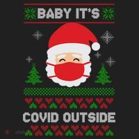 Baby It's COVID Outside Ugly Christmas Sweater Beanie thumb 2