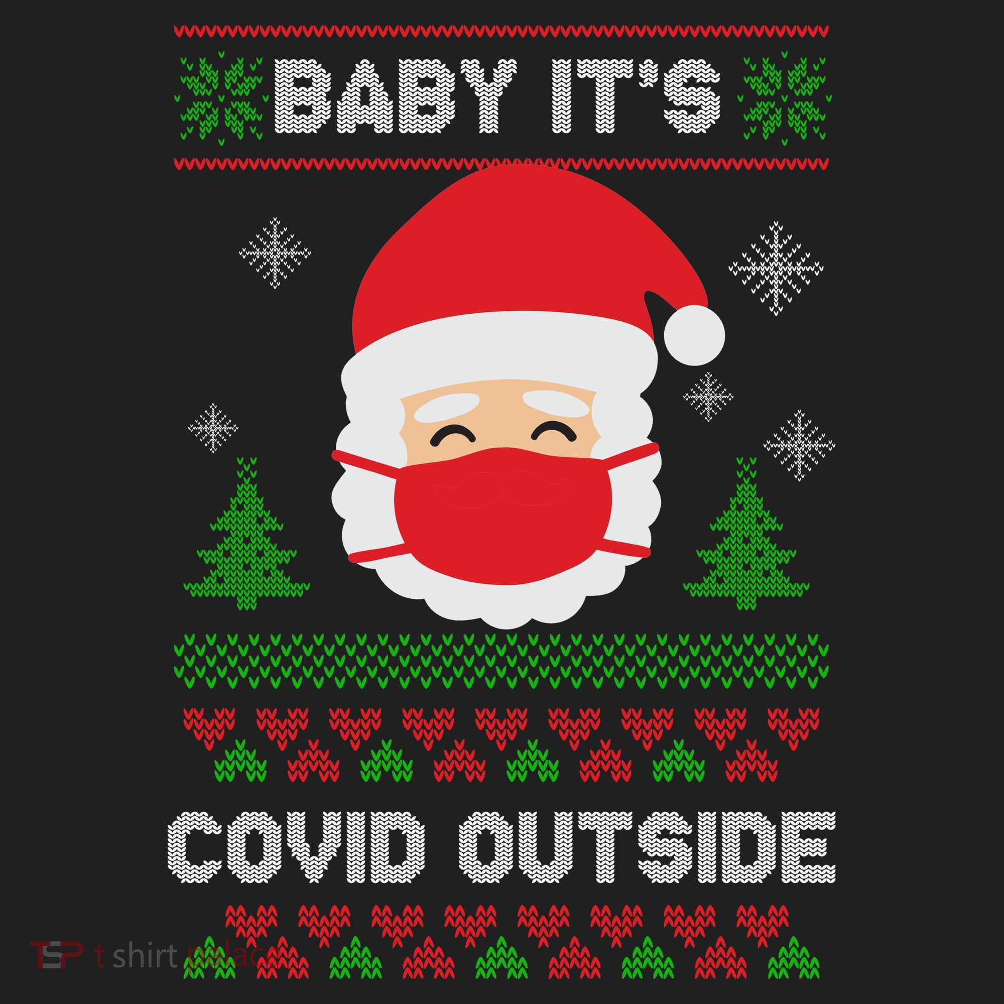 Baby It's COVID Outside Ugly Christmas Sweater Beanie