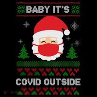 Baby It's COVID Outside Ugly Christmas Sweater Women's Hoodie thumb 2