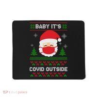 Baby It's COVID Outside Ugly Christmas Sweater Mousepad thumb 0