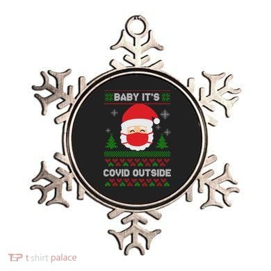Baby It's COVID Outside Ugly Christmas Sweater Ornament