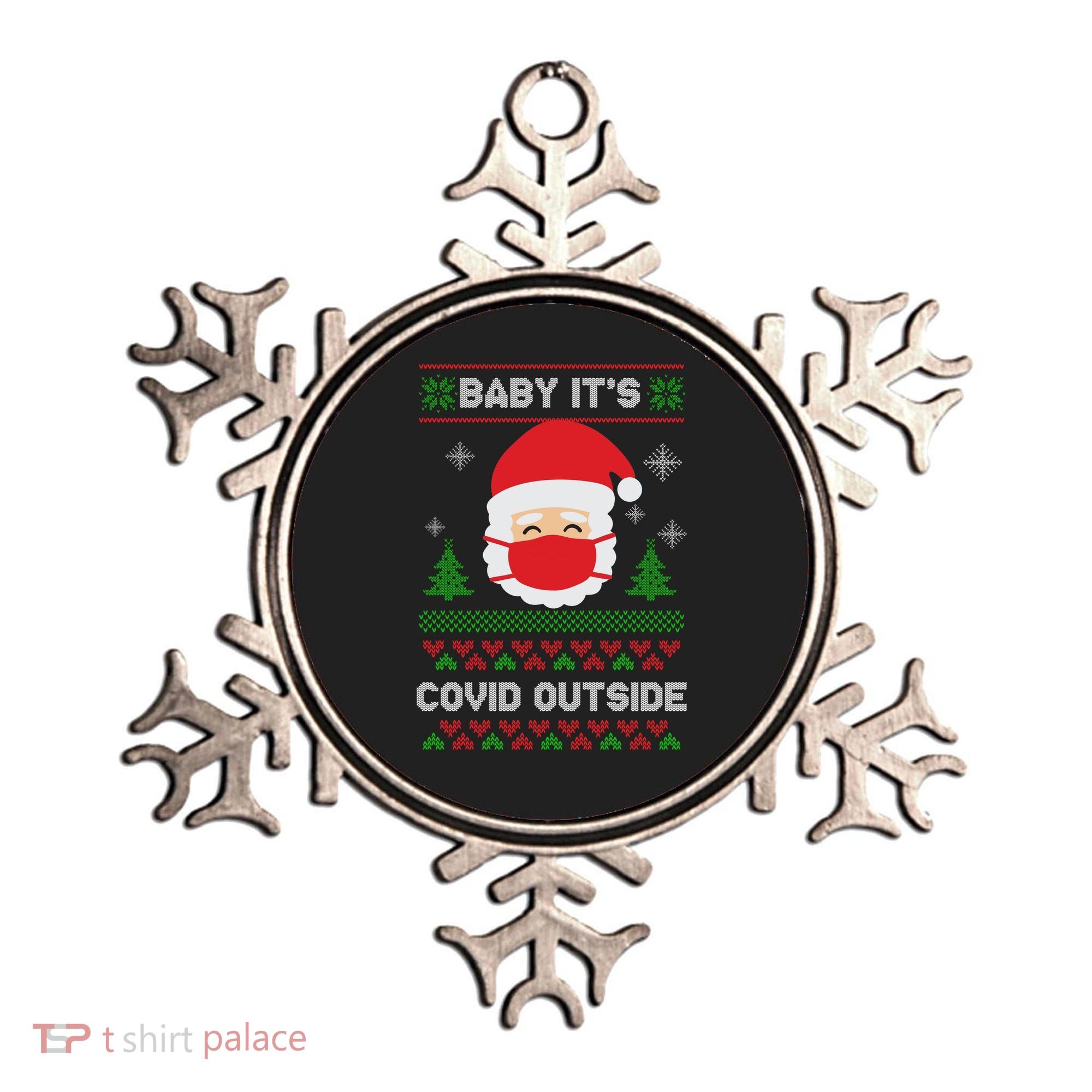 Baby It's COVID Outside Ugly Christmas Sweater Ornament
