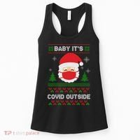Baby It's COVID Outside Ugly Christmas Sweater Women's Tank Top thumb 0