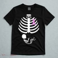 Baby Skeleton Breast Cancer Ribbon T-Shirt thumb 5