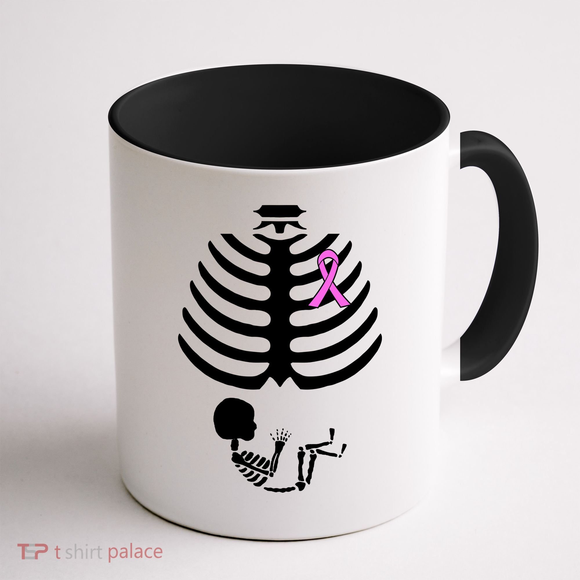 Baby Skeleton Breast Cancer Ribbon Coffee Mug