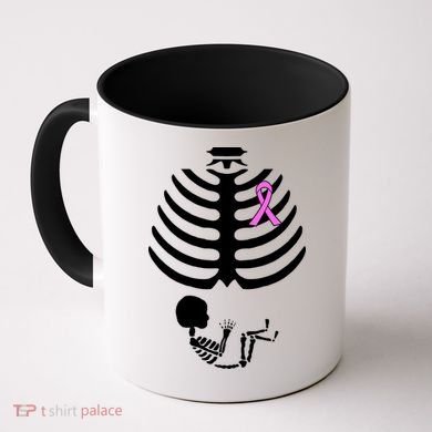 Baby Skeleton Breast Cancer Ribbon Coffee Mug