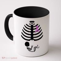 Baby Skeleton Breast Cancer Ribbon Coffee Mug thumb 0