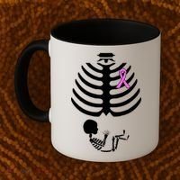 Baby Skeleton Breast Cancer Ribbon Coffee Mug thumb 2