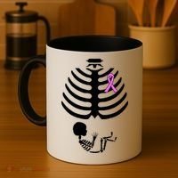 Baby Skeleton Breast Cancer Ribbon Coffee Mug thumb 4