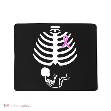 Baby Skeleton Breast Cancer Ribbon Mousepad
