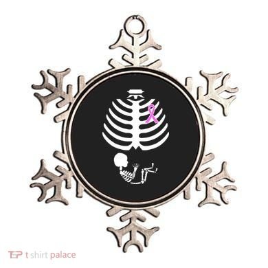 Baby Skeleton Breast Cancer Ribbon Ornament