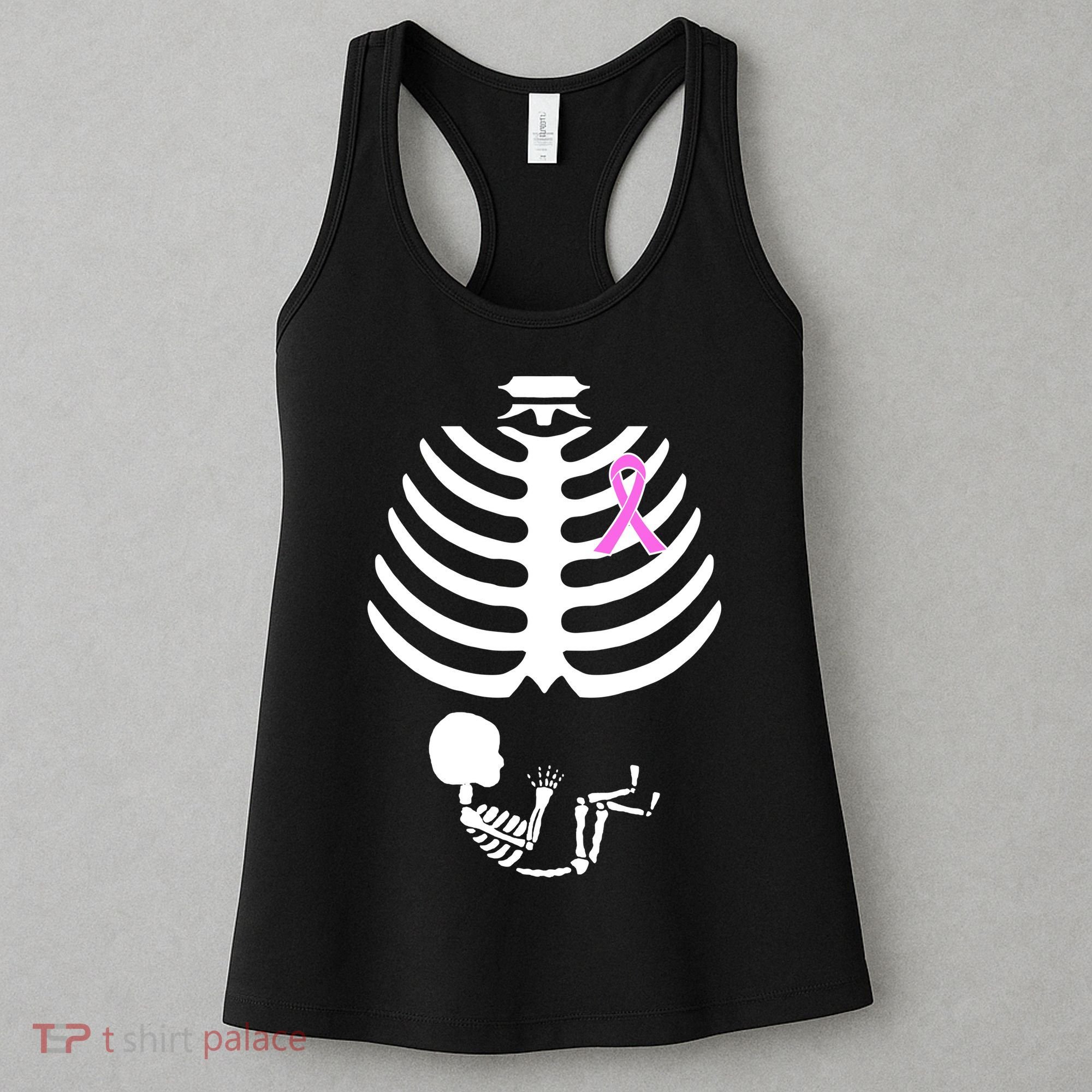 Baby Skeleton Breast Cancer Ribbon Women's Tank Top