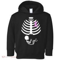 Baby Skeleton Breast Cancer Ribbon Toddler Hoodie thumb 0