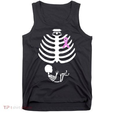 Baby Skeleton Breast Cancer Ribbon Tank Top