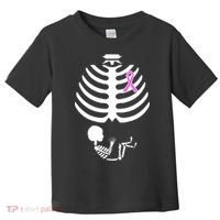 Baby Skeleton Breast Cancer Ribbon Toddler T-Shirt thumb 0