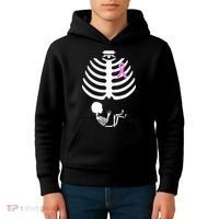 Baby Skeleton Breast Cancer Ribbon Kids Hoodie thumb 4