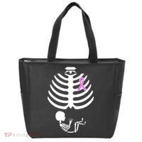 Baby Skeleton Breast Cancer Ribbon Tote Bag thumb 0