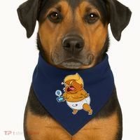 Baby Trump Crying Tweet USA-Made Doggie Bandana thumb 1