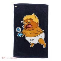 Baby Trump Crying Tweet Golf Towel thumb 0