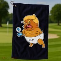 Baby Trump Crying Tweet Golf Towel thumb 1