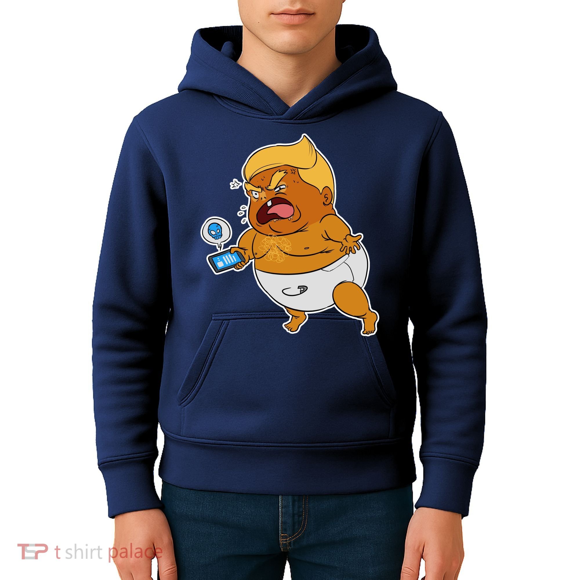 Baby Trump Crying Tweet Kids Hoodie