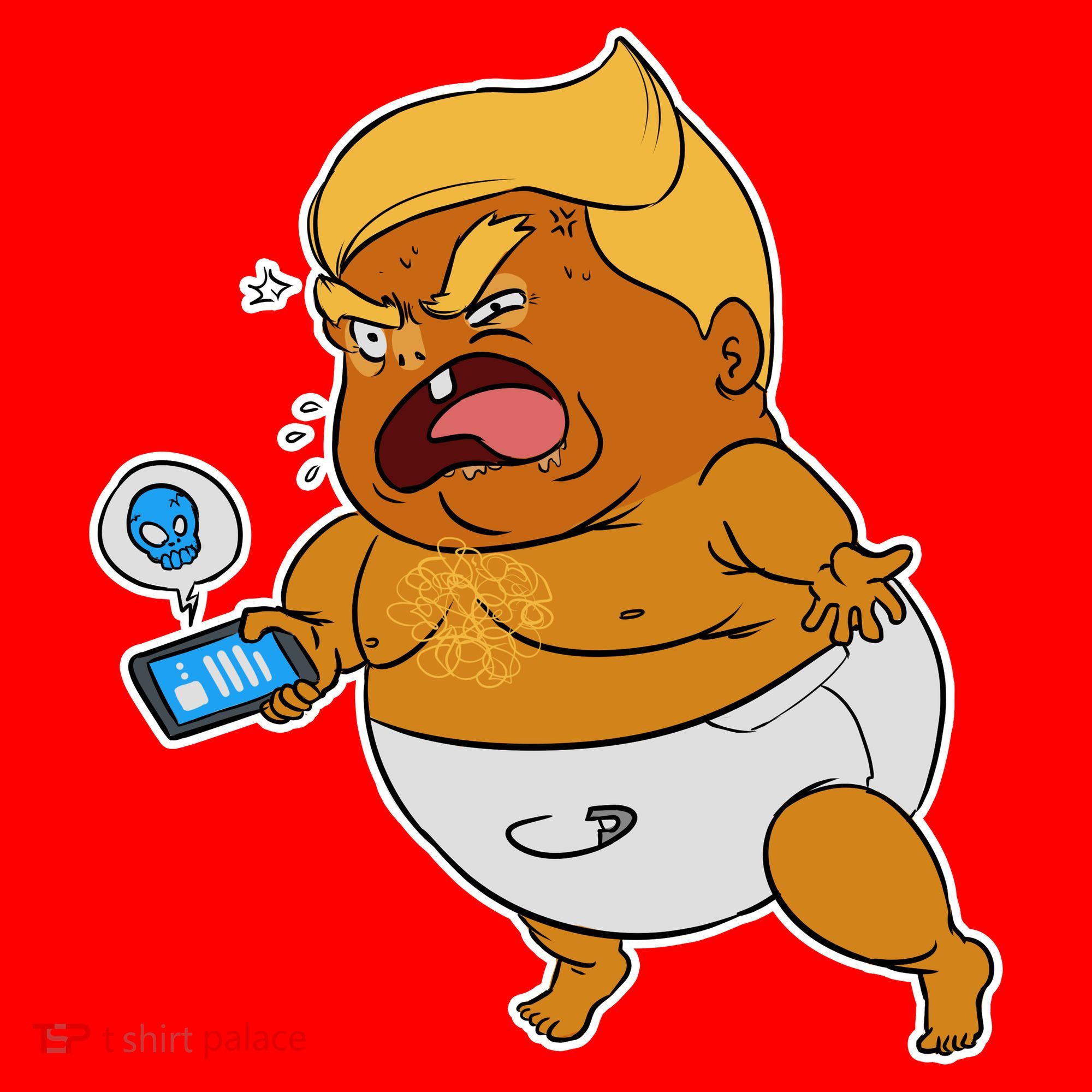 Baby Trump Crying Tweet Santa Hat