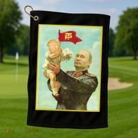 Baby Trump Putin Golf Towel thumb 1