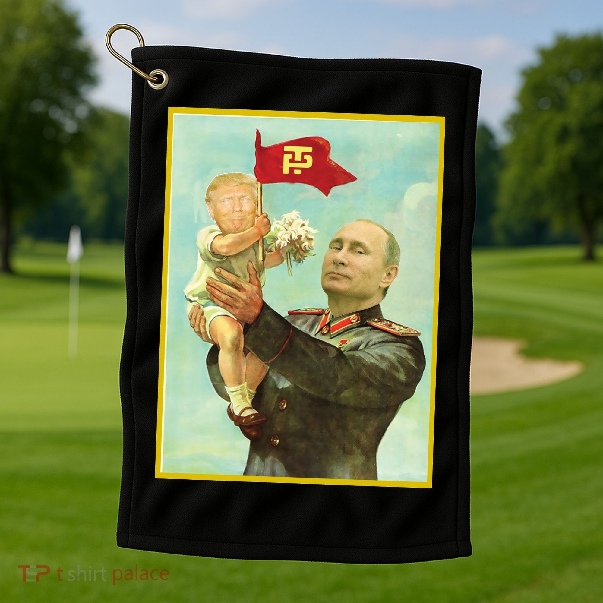 Baby Trump Putin Golf Towel