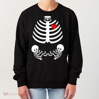 Baby Twins Skeleton Halloween Costume Women's Sweatshirt