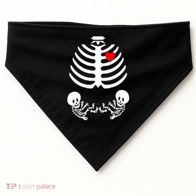 Baby Twins Skeleton Halloween Costume USA-Made Doggie Bandana