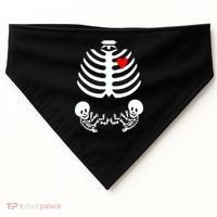 Baby Twins Skeleton Halloween Costume USA-Made Doggie Bandana thumb 0