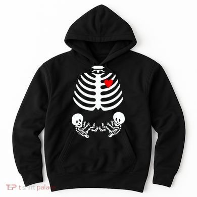 Baby Twins Skeleton Halloween Costume Hoodie