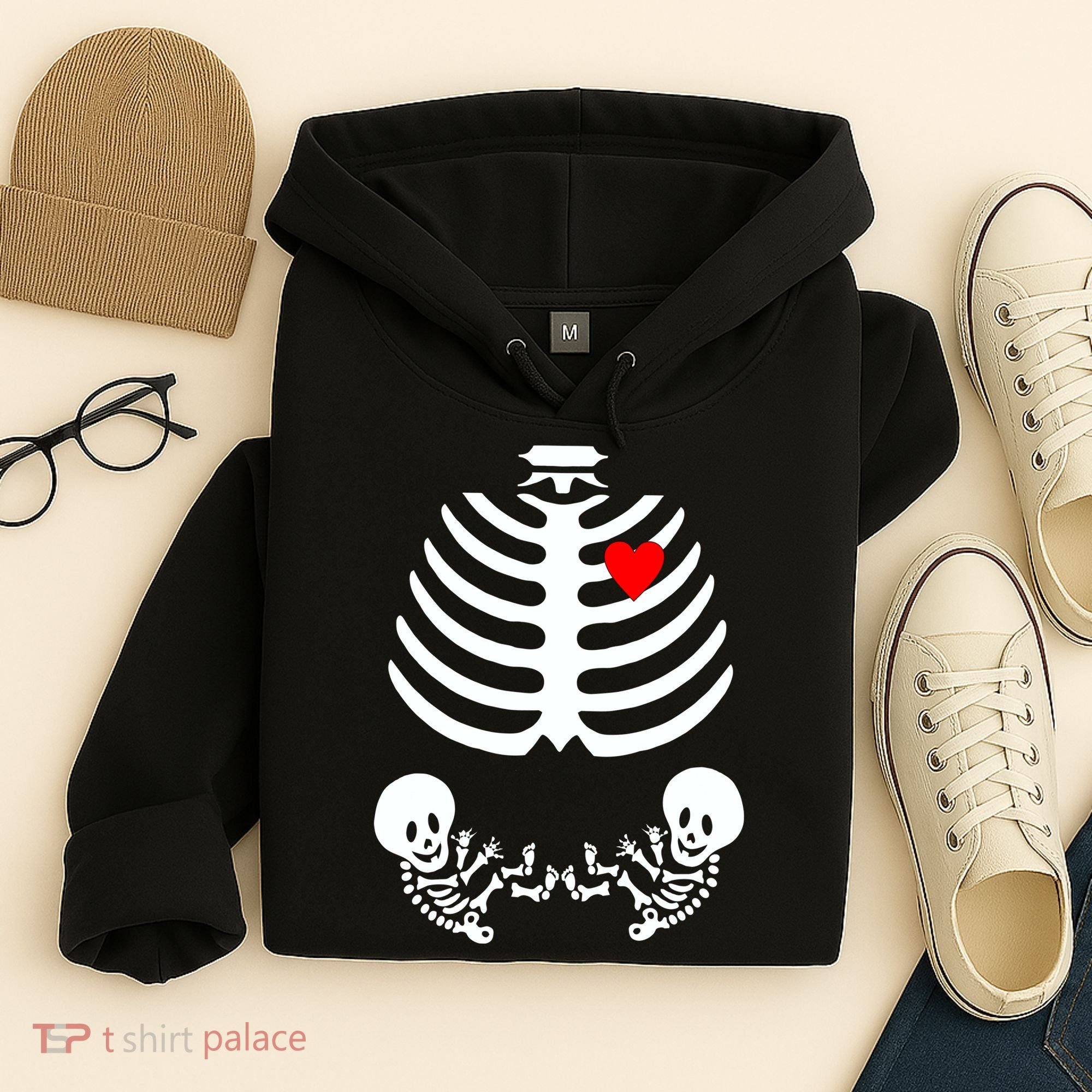 Baby Twins Skeleton Halloween Costume Hoodie
