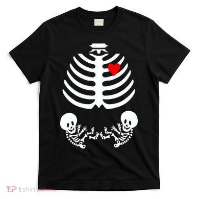Baby Twins Skeleton Halloween Costume T-Shirt