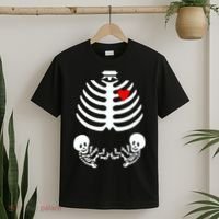 Baby Twins Skeleton Halloween Costume T-Shirt thumb 2