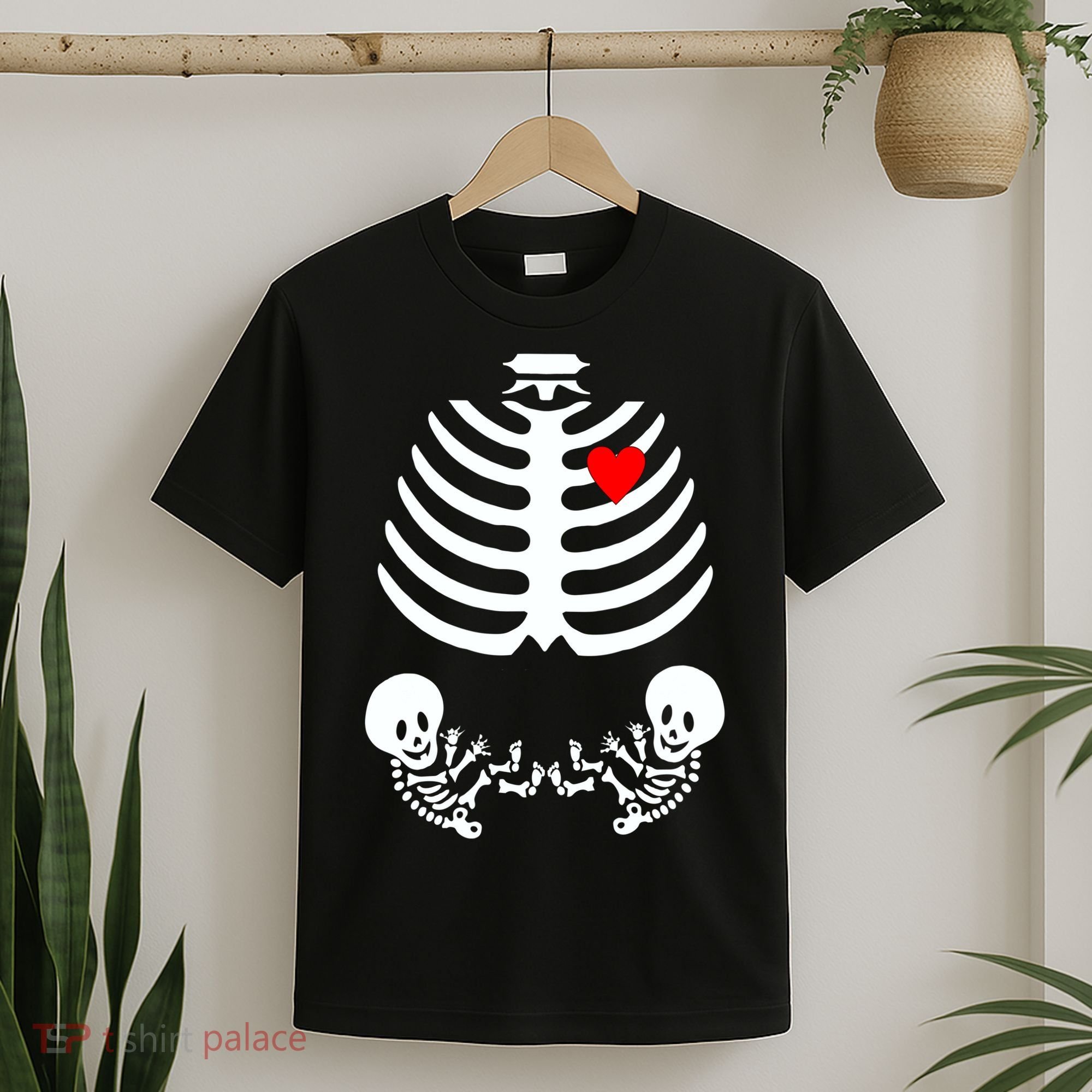 Baby Twins Skeleton Halloween Costume T-Shirt