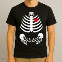 Baby Twins Skeleton Halloween Costume T-Shirt thumb 3