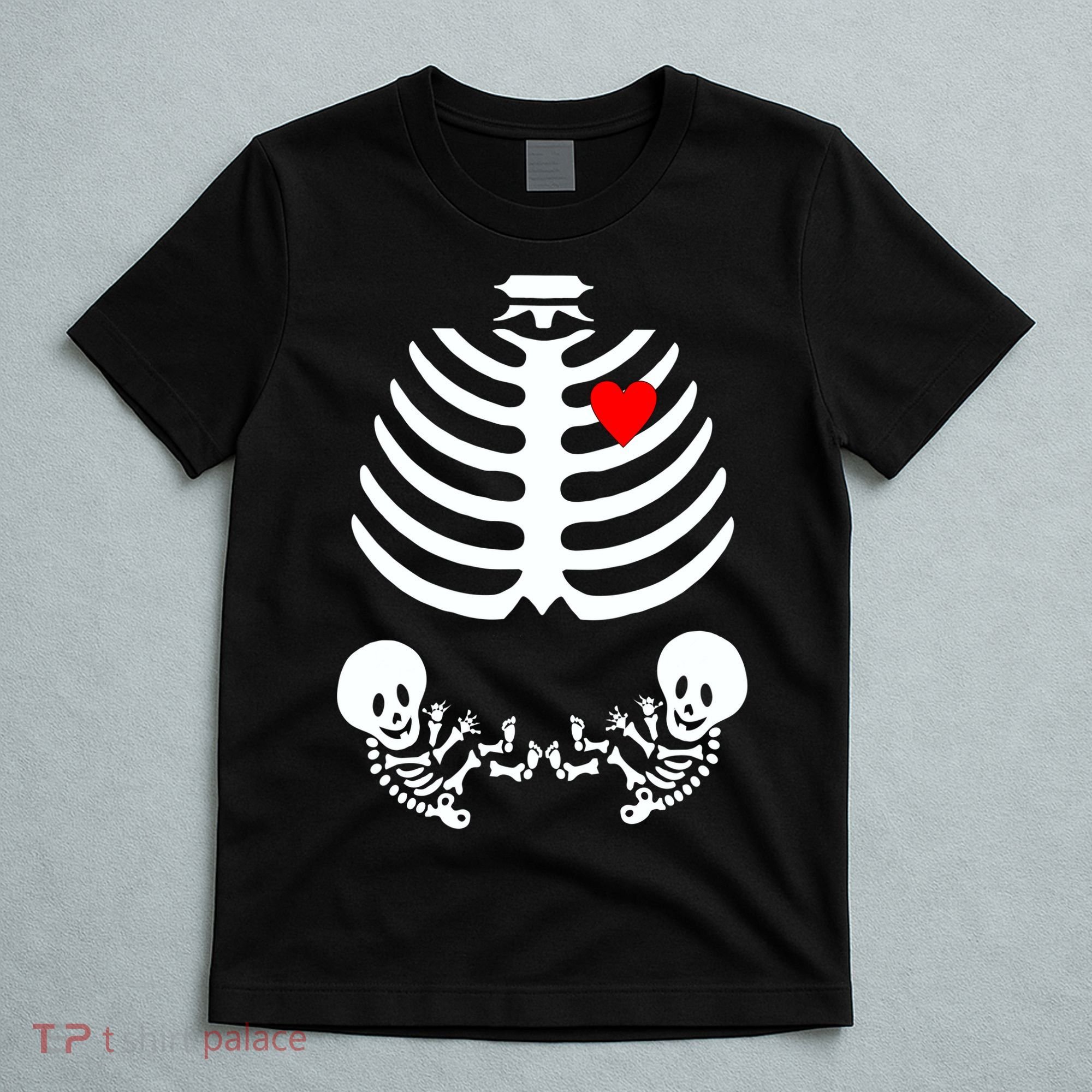 Baby Twins Skeleton Halloween Costume T-Shirt