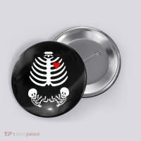 Baby Twins Skeleton Halloween Costume Button thumb 0