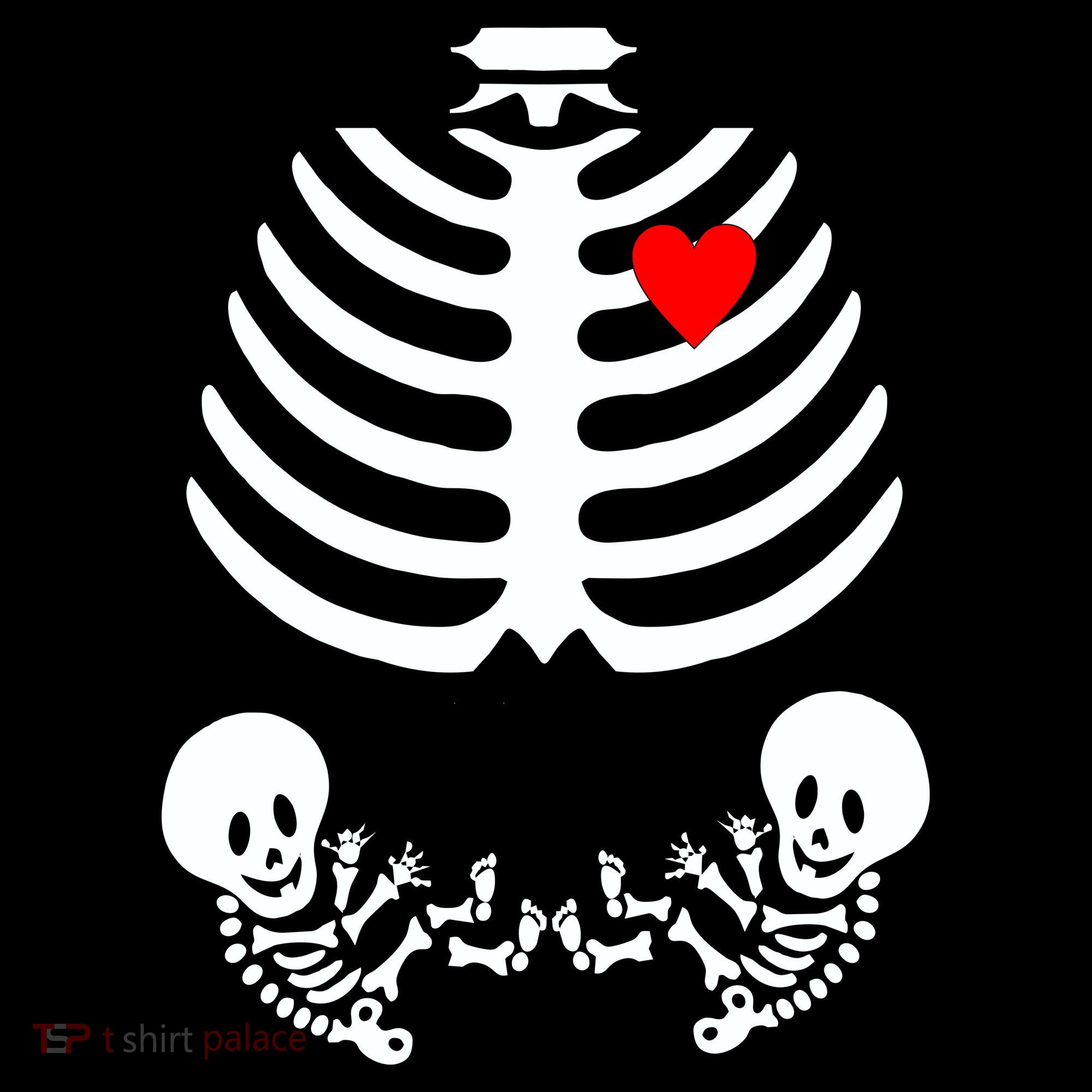 Baby Twins Skeleton Halloween Costume Button
