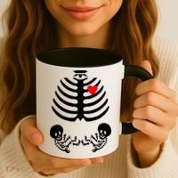 Baby Twins Skeleton Halloween Costume Coffee Mug thumb 3