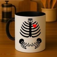 Baby Twins Skeleton Halloween Costume Coffee Mug thumb 4