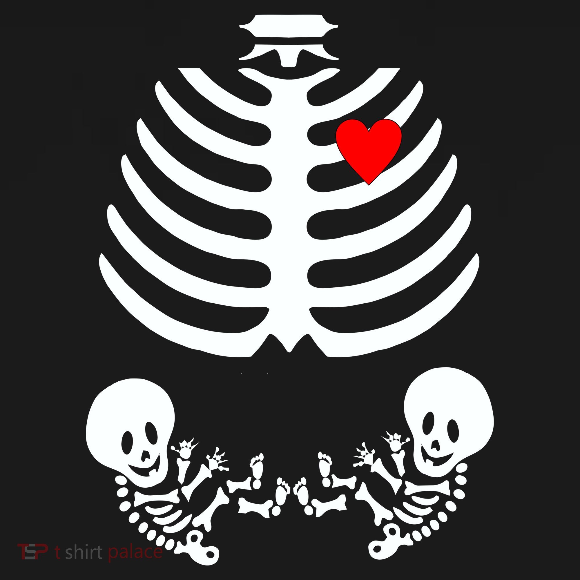 Baby Twins Skeleton Halloween Costume Women's Hoodie