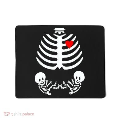 Baby Twins Skeleton Halloween Costume Mousepad