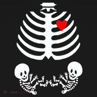 Baby Twins Skeleton Halloween Costume Ornament thumb 1